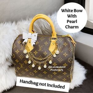 Pearl Charm with Matching White bow